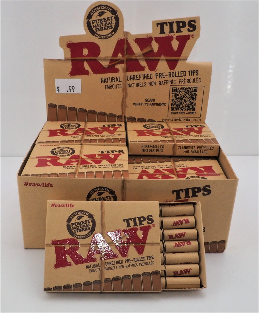 RAW Pre-Rolled Rolling Tips